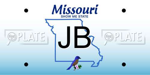 JB Missouri License Plate
