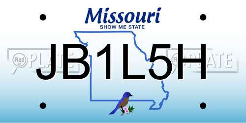 JB1L5H Missouri License Plate