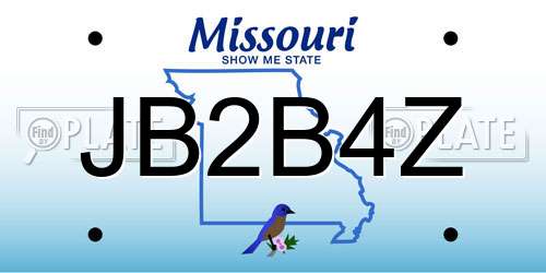 JB2B4Z Missouri License Plate