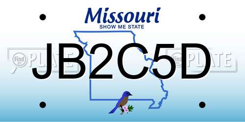 JB2C5D Missouri License Plate