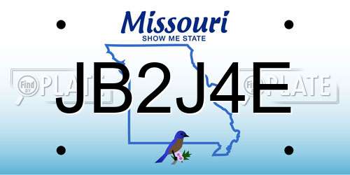 JB2J4E Missouri License Plate