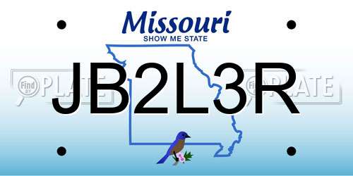 JB2L3R Missouri License Plate