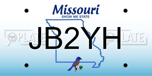 JB2YH Missouri License Plate