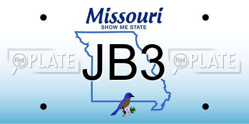JB3 Missouri License Plate