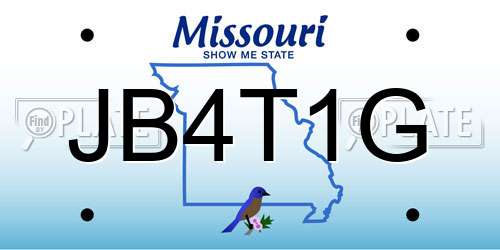 JB4T1G Missouri License Plate