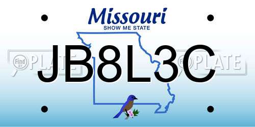 JB8L3C Missouri License Plate
