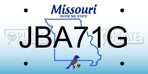 JBA71G Missouri License Plate