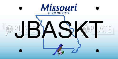 JBASKT Missouri License Plate