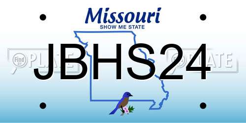 JBHS24 Missouri License Plate