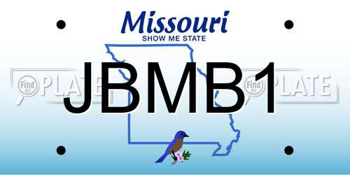 JBMB1 Missouri License Plate