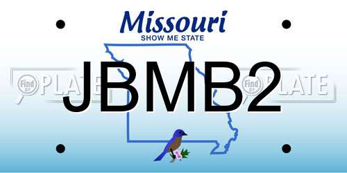 JBMB2 Missouri License Plate
