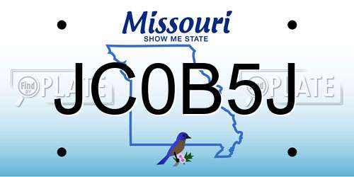 JC0B5J Missouri License Plate
