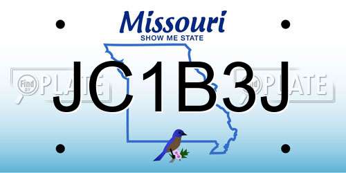 JC1B3J Missouri License Plate