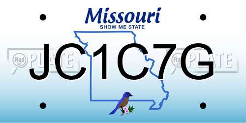 JC1C7G Missouri License Plate