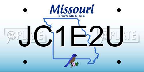 JC1E2U Missouri License Plate