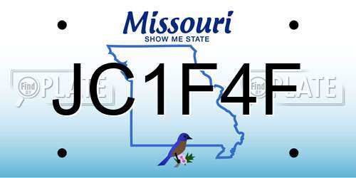 JC1F4F Missouri License Plate