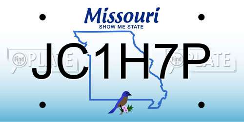 JC1H7P Missouri License Plate