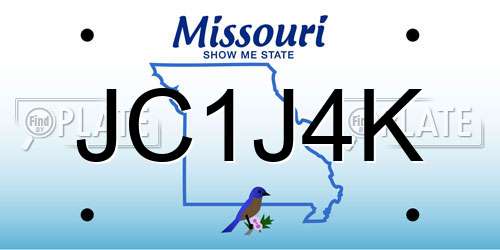 JC1J4K Missouri License Plate