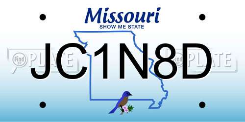 JC1N8D Missouri License Plate