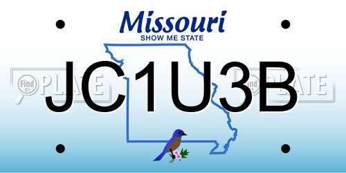 JC1U3B Missouri License Plate