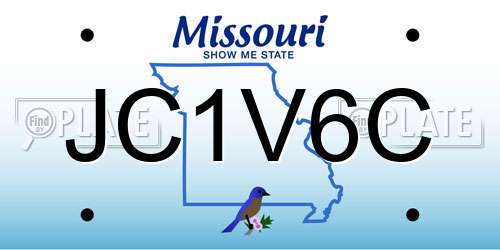 JC1V6C Missouri License Plate