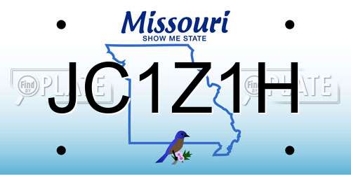 JC1Z1H Missouri License Plate