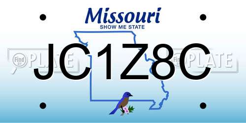 JC1Z8C Missouri License Plate