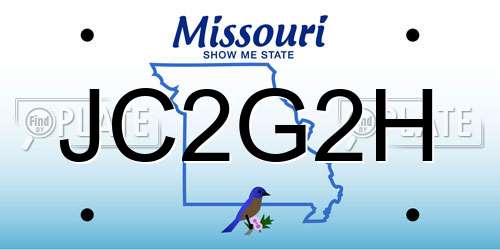 JC2G2H Missouri License Plate