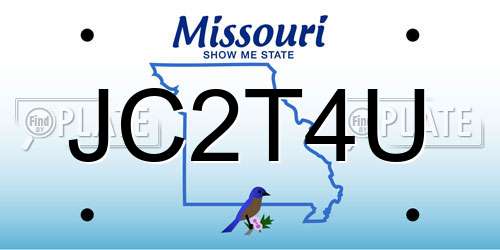 JC2T4U Missouri License Plate