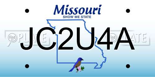JC2U4A Missouri License Plate