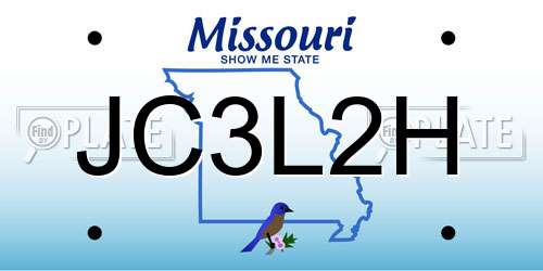 JC3L2H Missouri License Plate