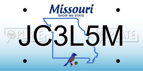 JC3L5M Missouri License Plate