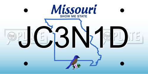JC3N1D Missouri License Plate
