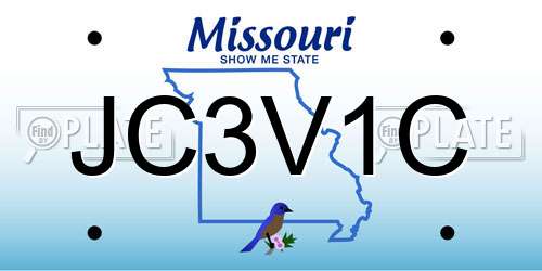 JC3V1C Missouri License Plate
