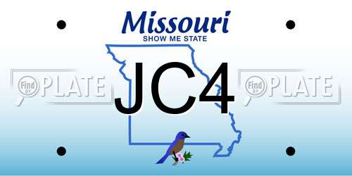 JC4 Missouri License Plate
