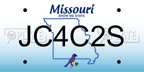 JC4C2S Missouri License Plate