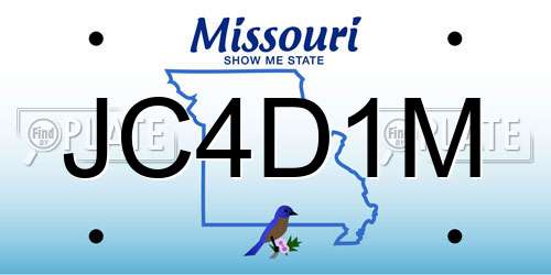 JC4D1M Missouri License Plate