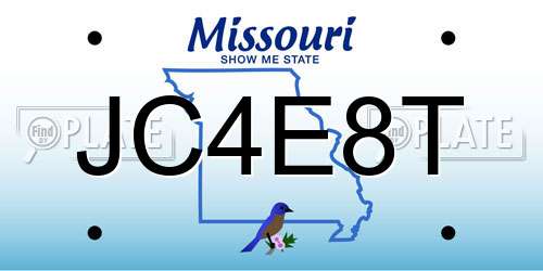 JC4E8T Missouri License Plate