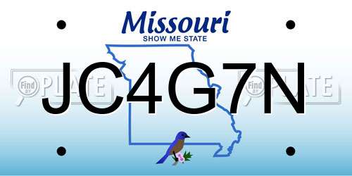 JC4G7N Missouri License Plate