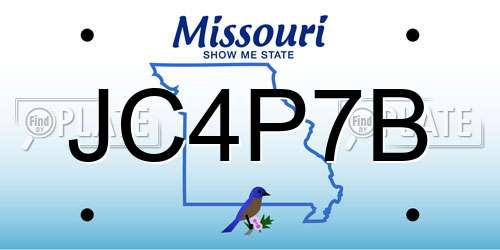 JC4P7B Missouri License Plate