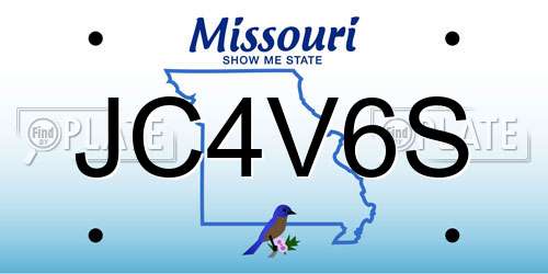JC4V6S Missouri License Plate