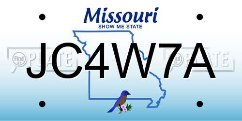 JC4W7A Missouri License Plate