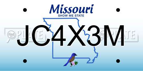 JC4X3M Missouri License Plate