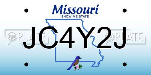 JC4Y2J Missouri License Plate