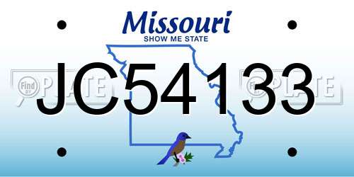 JC54133 Missouri License Plate