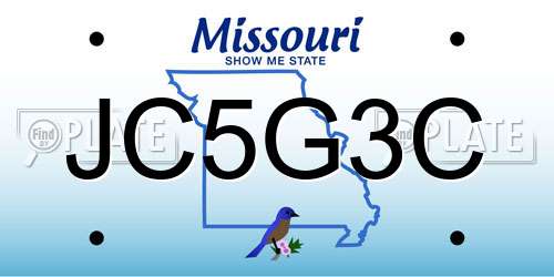 JC5G3C Missouri License Plate