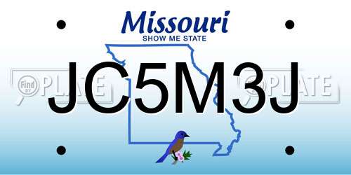 JC5M3J Missouri License Plate