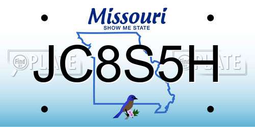 JC8S5H Missouri License Plate