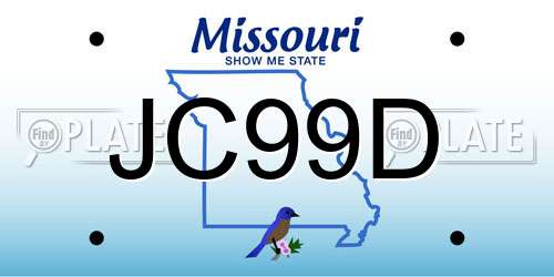 JC99D Missouri License Plate