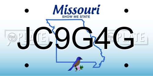 JC9G4G Missouri License Plate